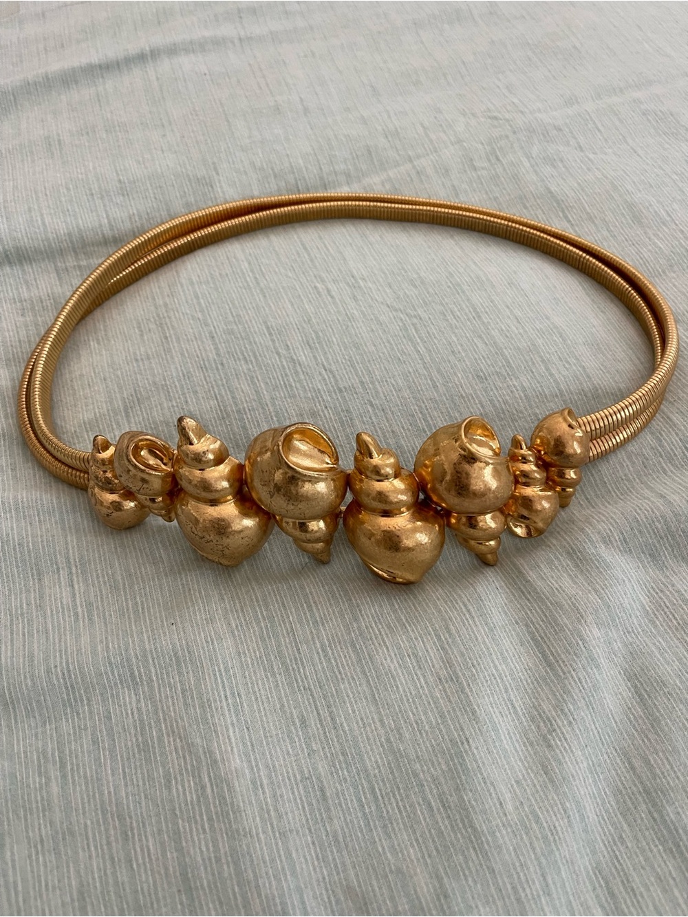 Zara gold tone shell belt
